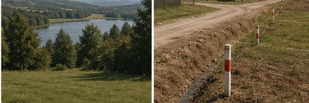 Сравнение красивого вида участка и реальной проверки рисков