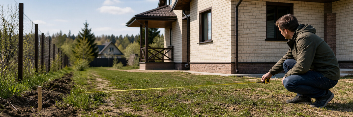 Как правильно измерять расстояние? - Отступы от границ участка при строительстве дома: как проверить место для дома