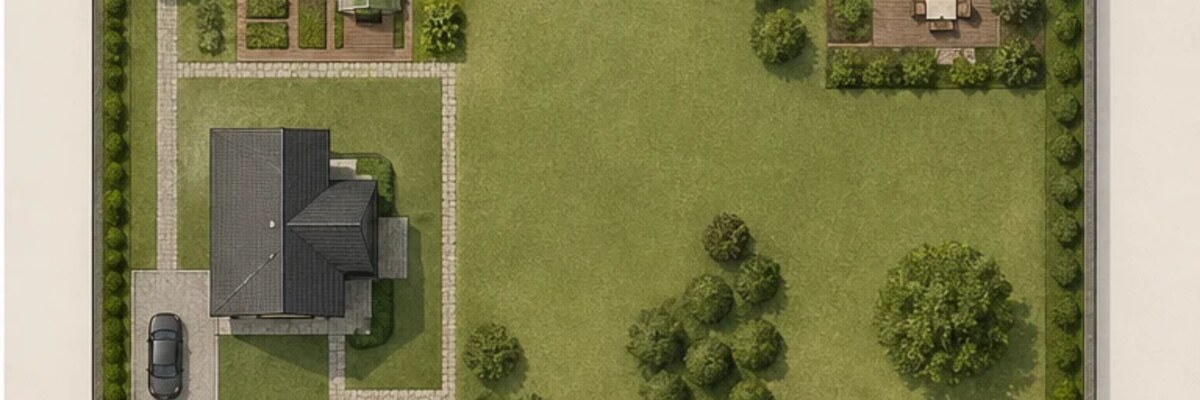 Схема зонирования участка 15 соток