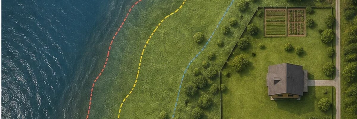 Схема водоохранной зоны и прибрежной защитной полосы