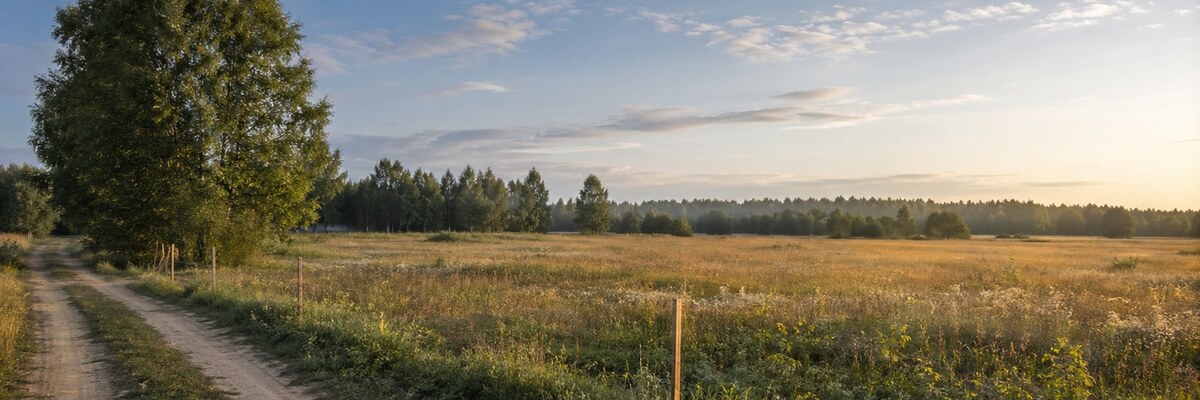 Сельхозземля, границы участка и место под будущий дом