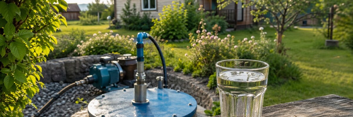 Скважина, дом и проверка воды на участке