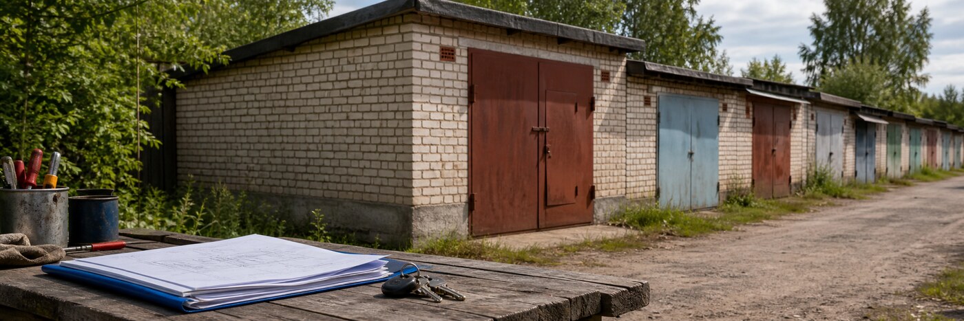 Старый капитальный гараж и документы на землю под ним
