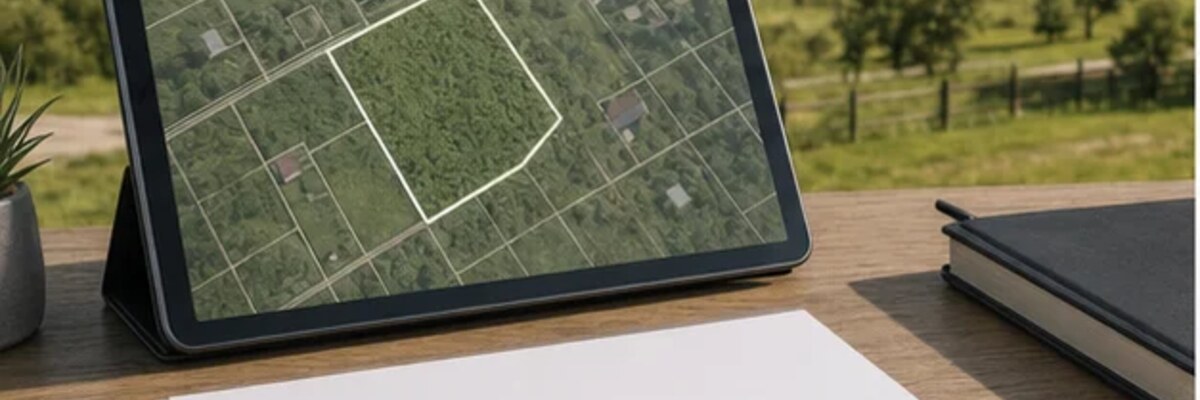 Покупатель сверяет кадастровый номер участка с картой и документами