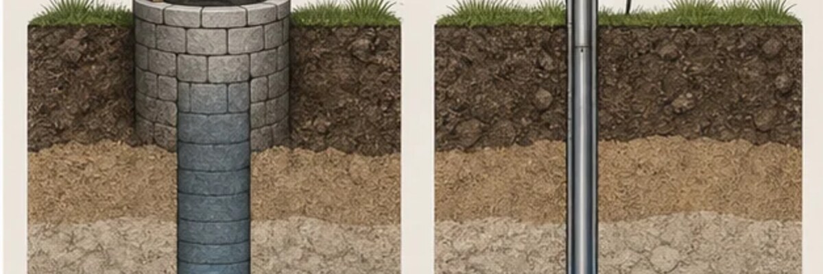 Сравнение колодца и скважины по глубине и устройству.