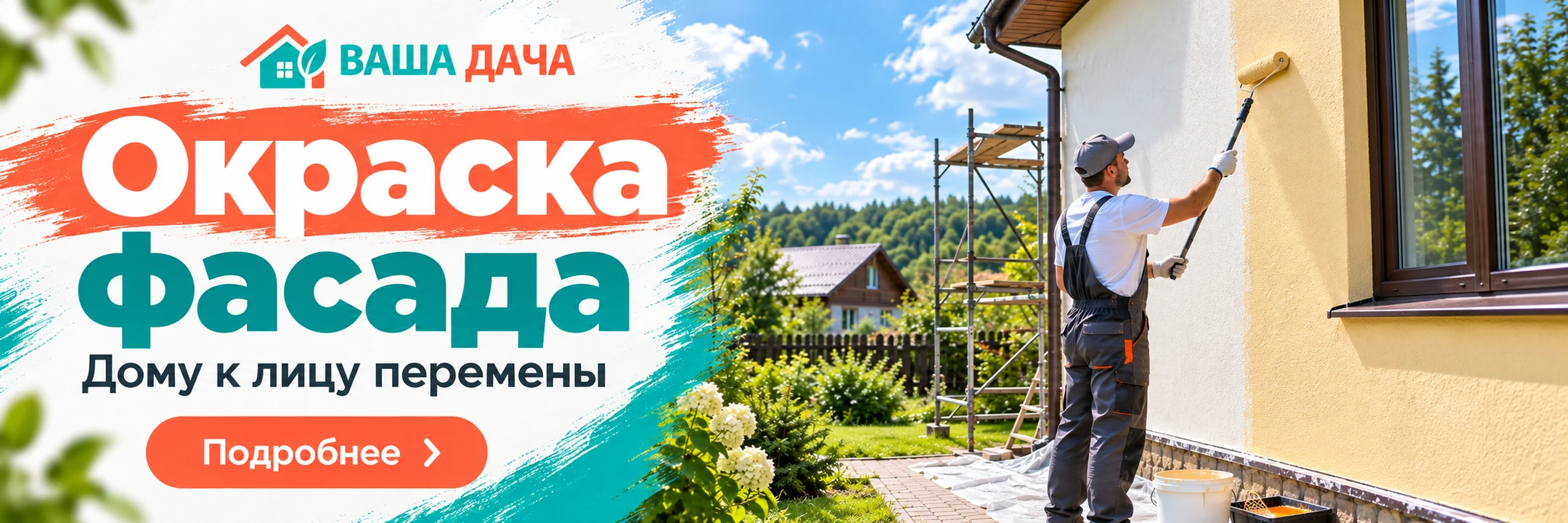 Окраска фасада · Дому к лицу перемены
