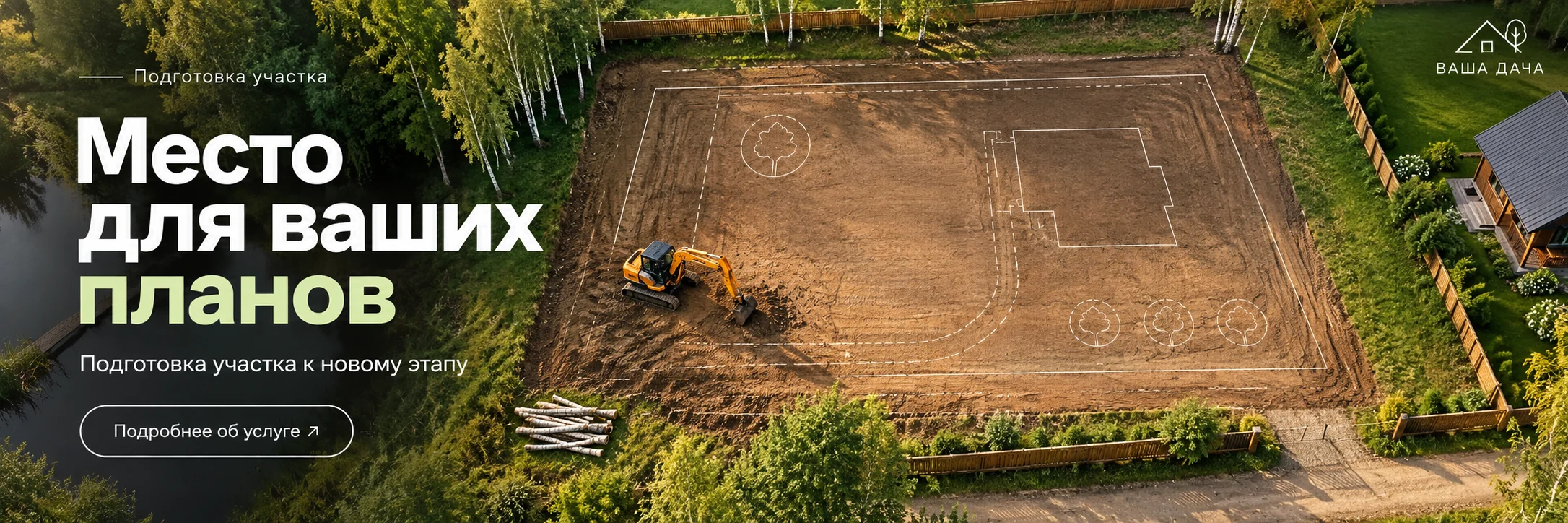 Подготовка участка · Место для ваших планов