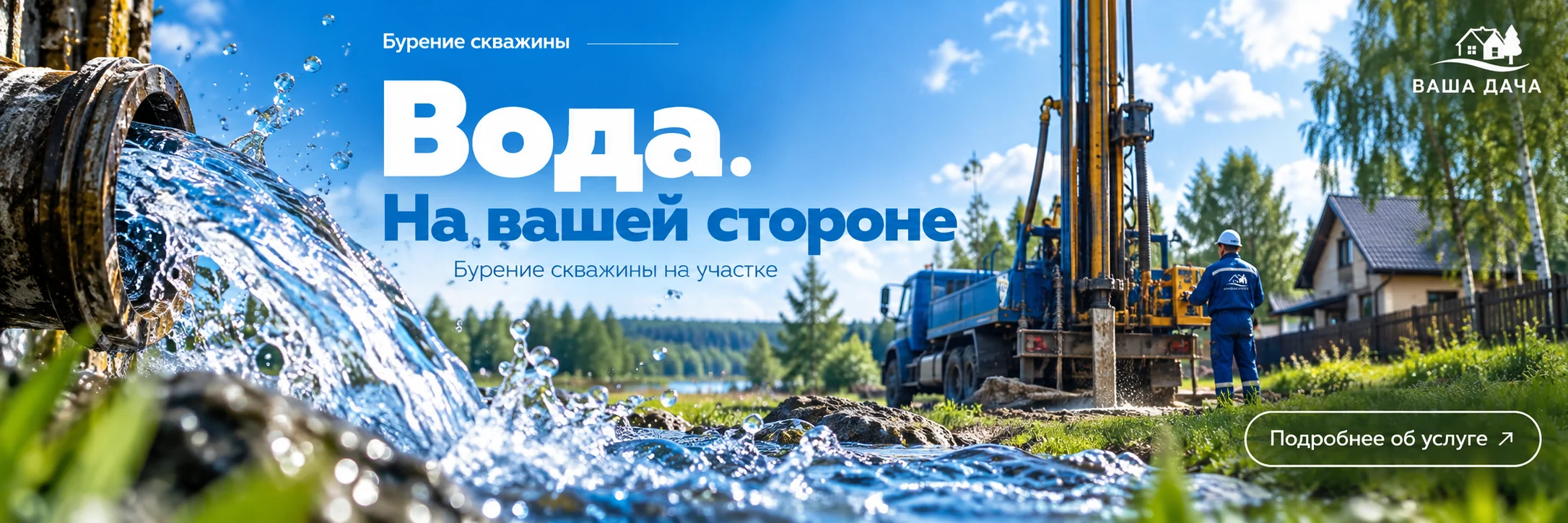 Бурение скважины · Вода. На вашей стороне