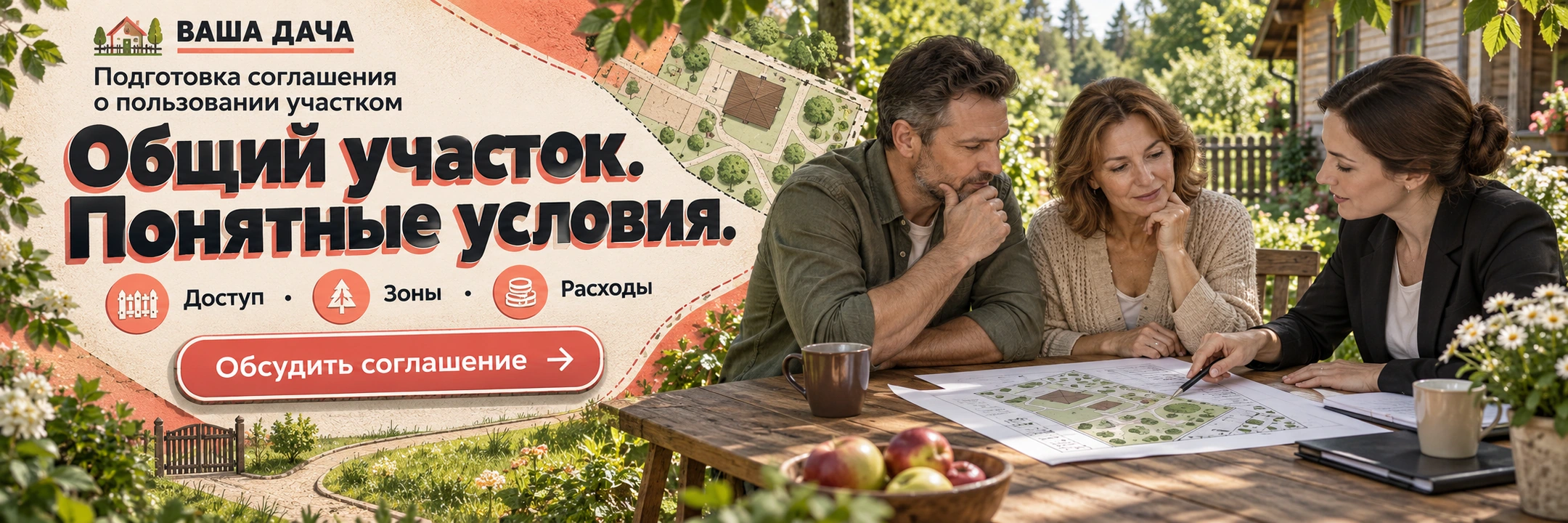 Подготовка соглашения о пользовании участком