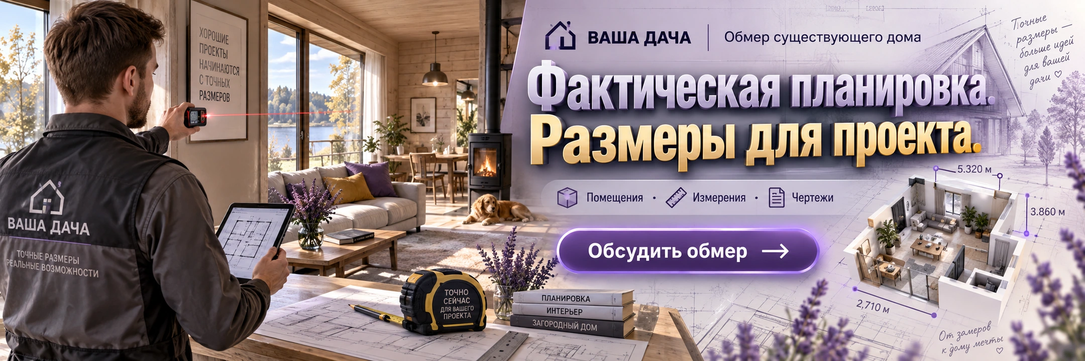 Обмер существующего дома