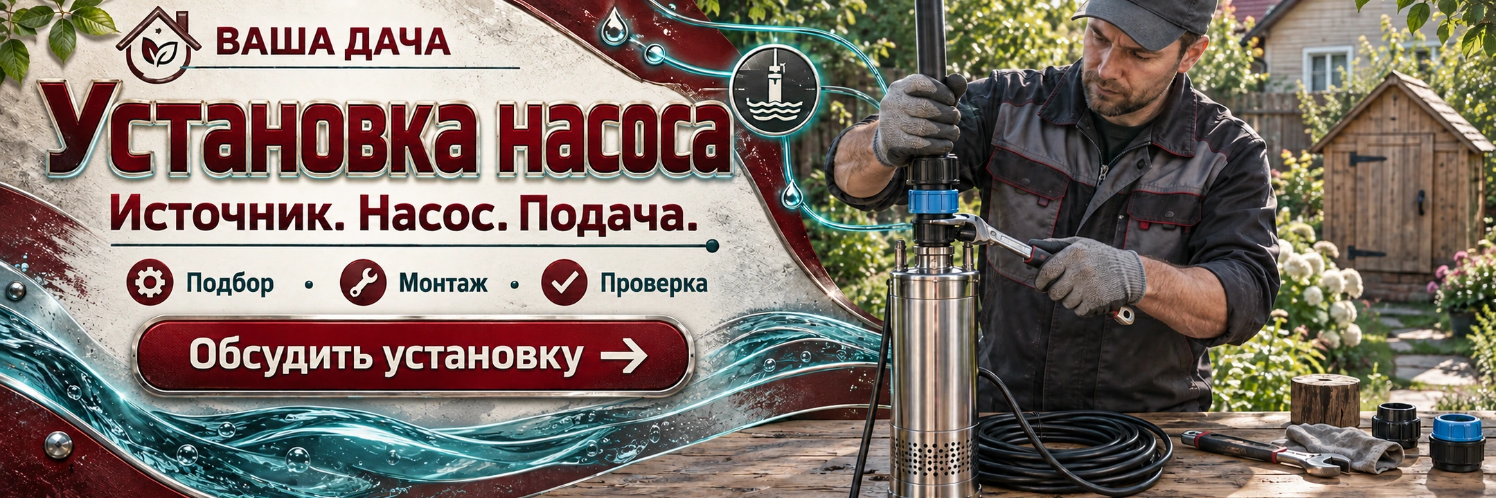 Установка насоса