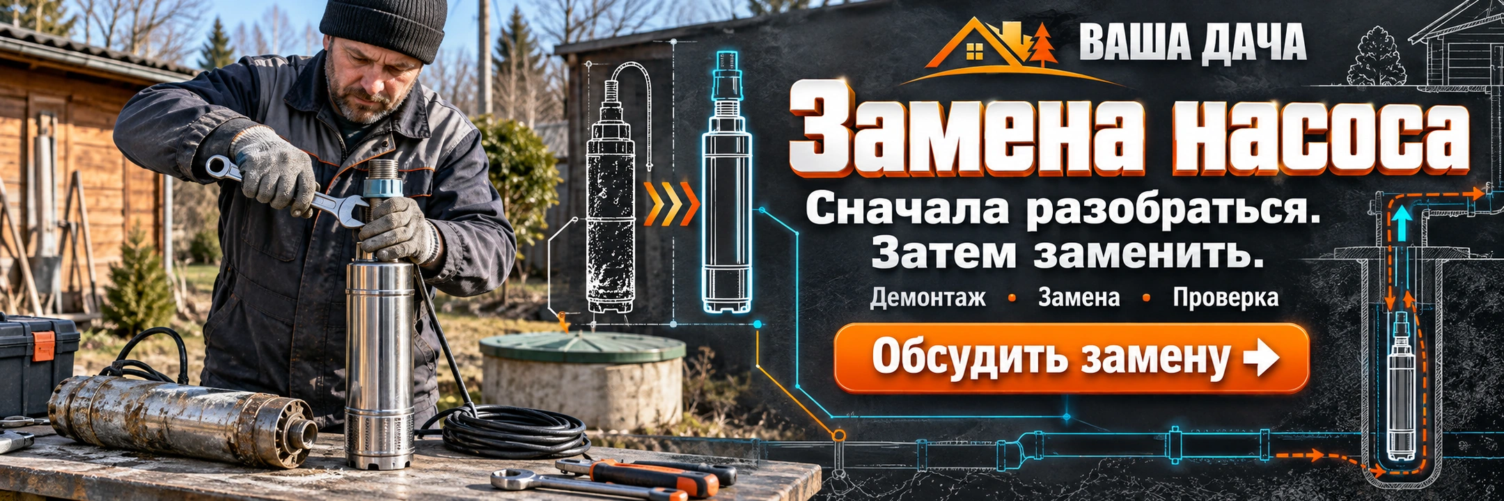 Замена насоса