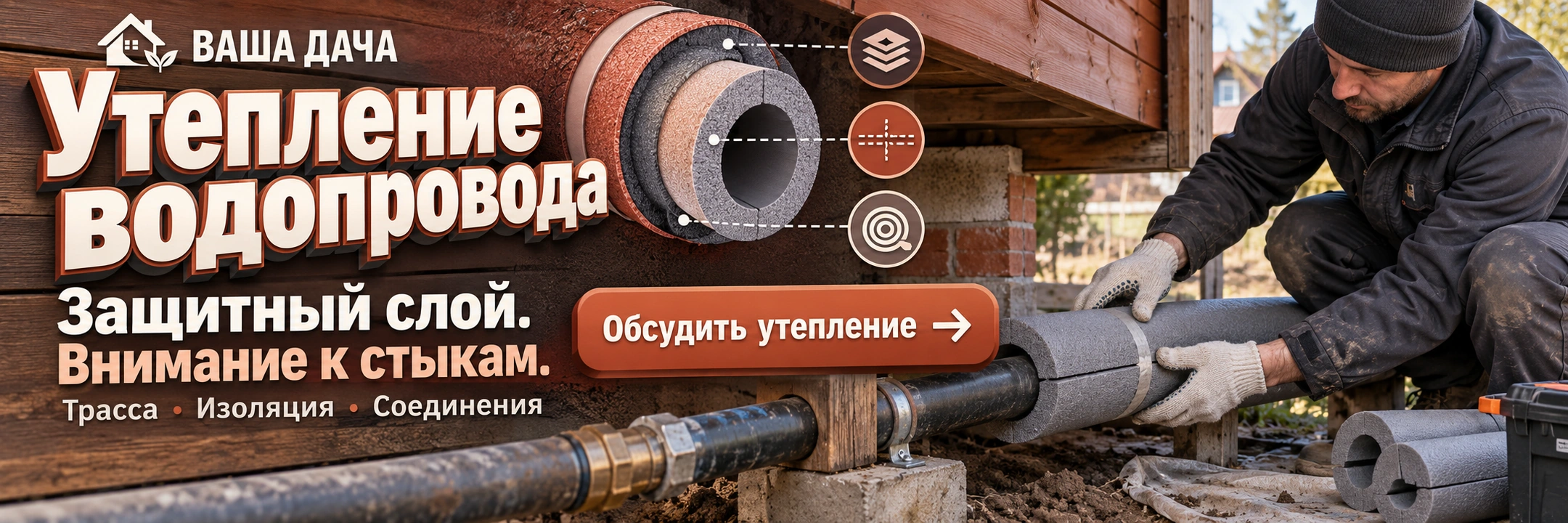 Утепление водопровода