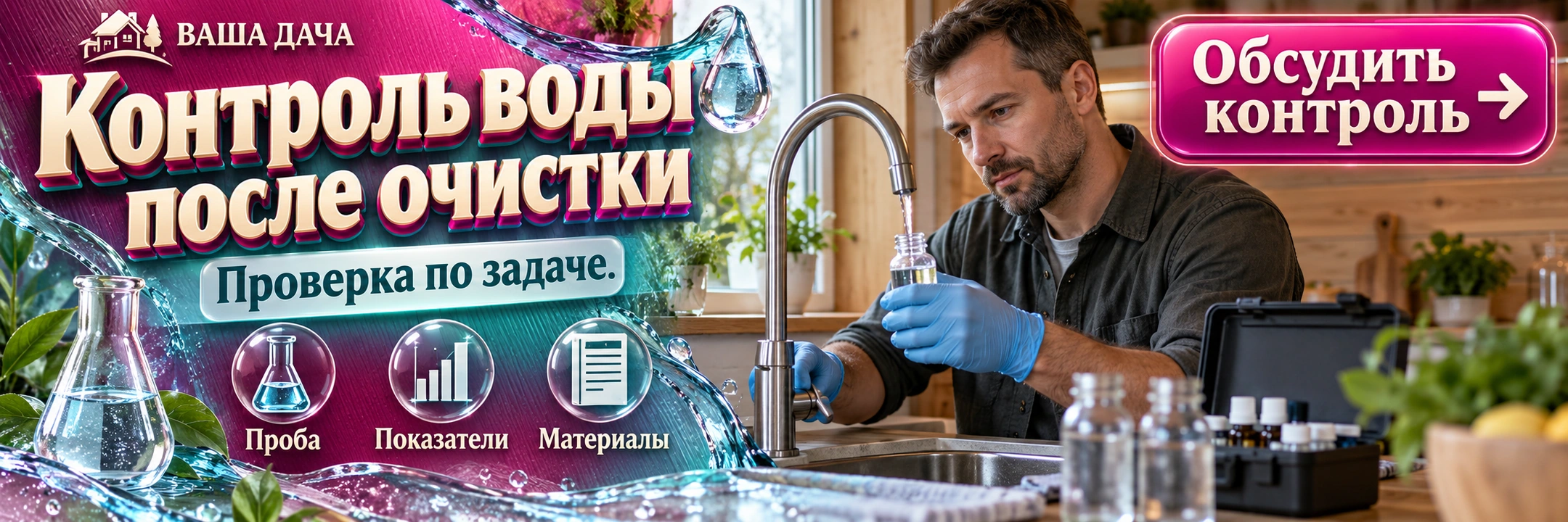 Контроль воды после очистки