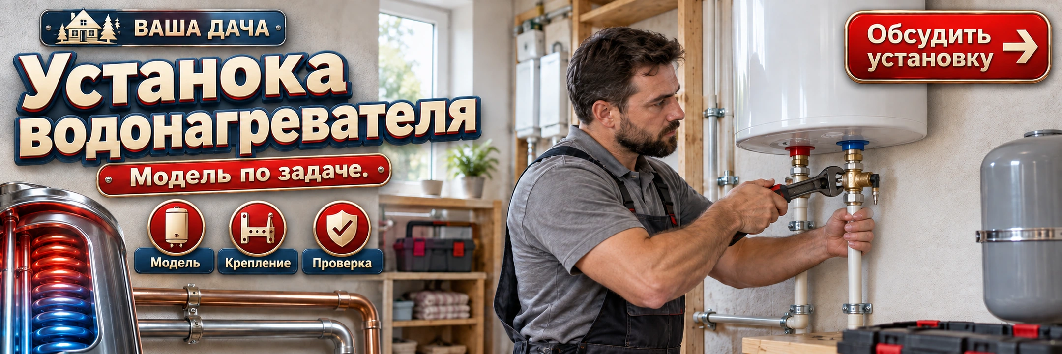 Установка водонагревателя