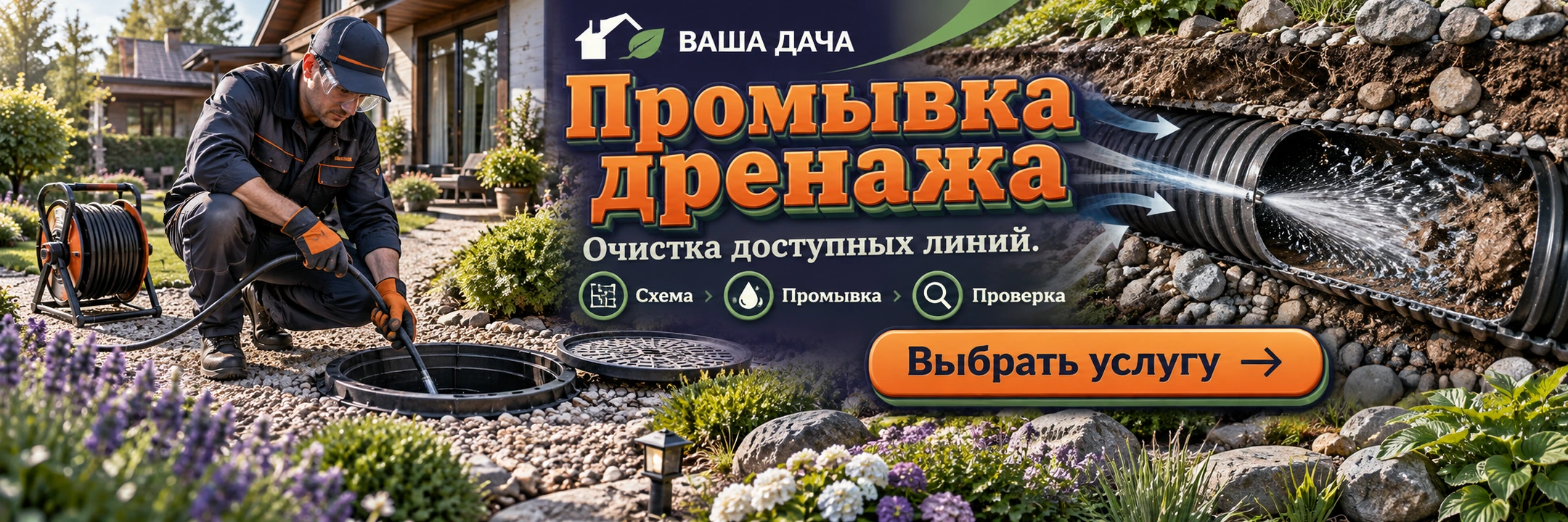 Промывка дренажа