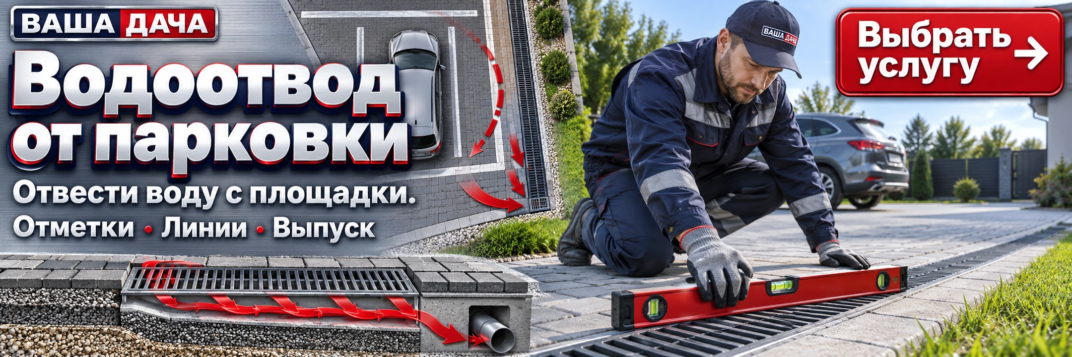 Водоотвод от парковки
