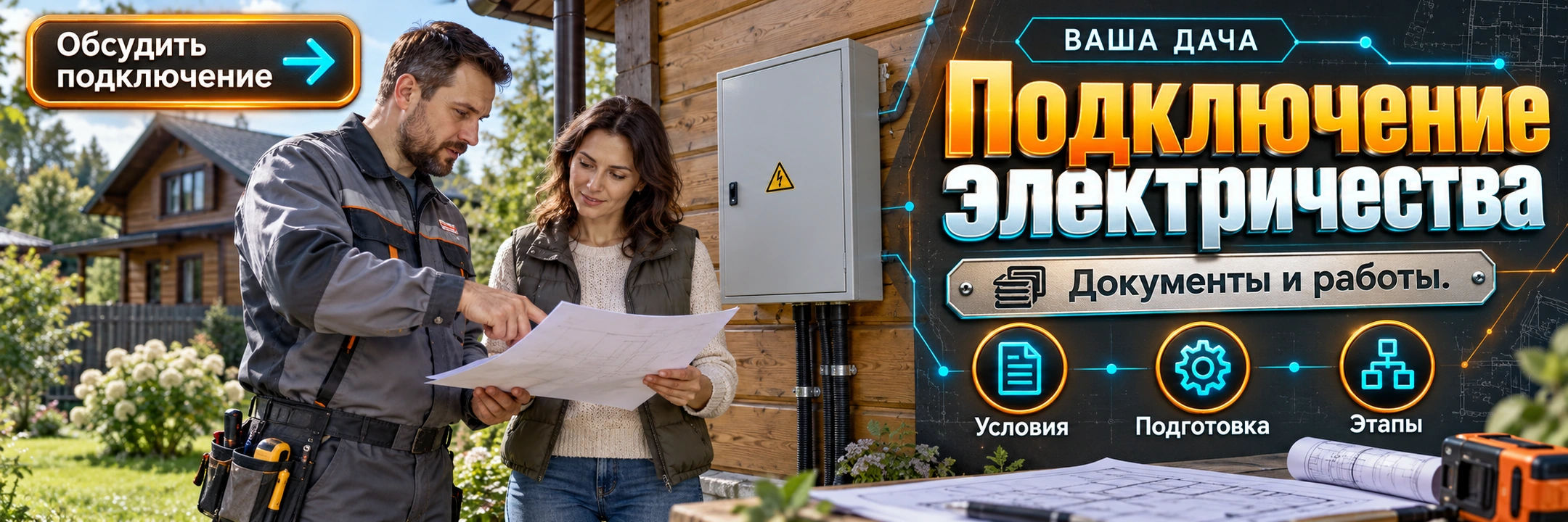 Подключение электричества