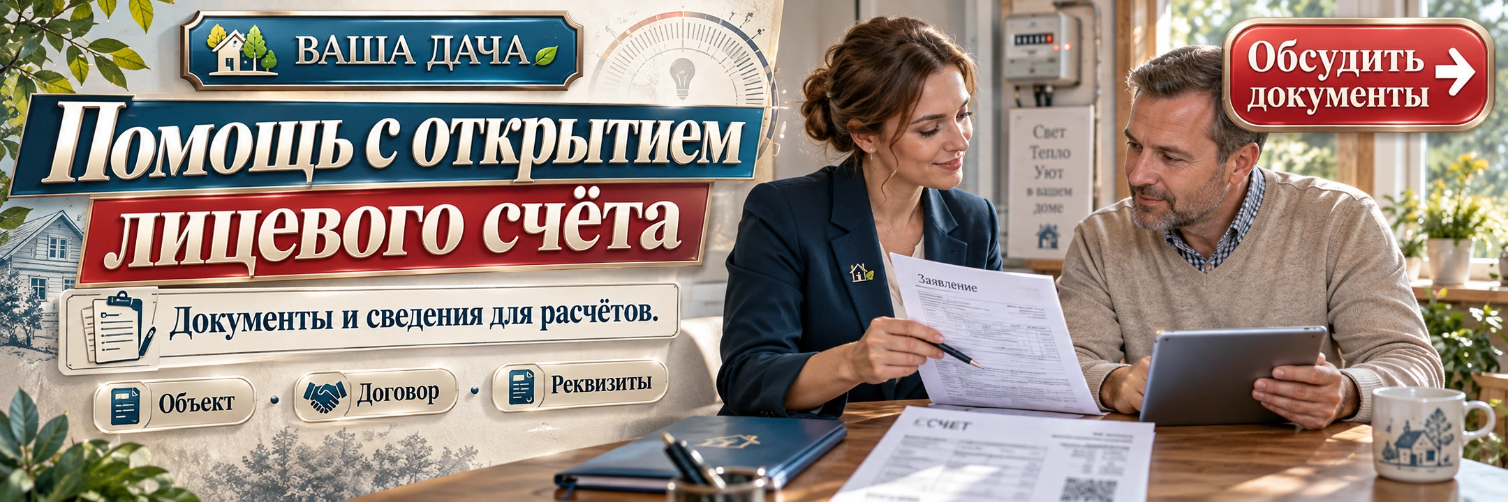Помощь с открытием лицевого счёта