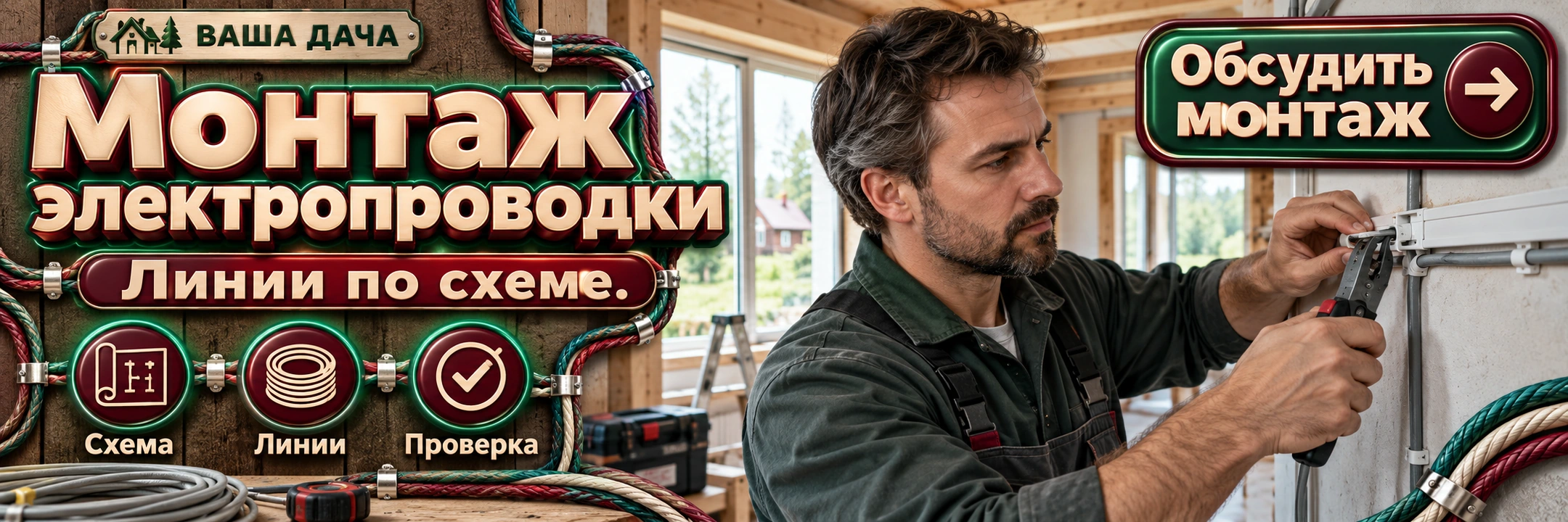 Монтаж электропроводки