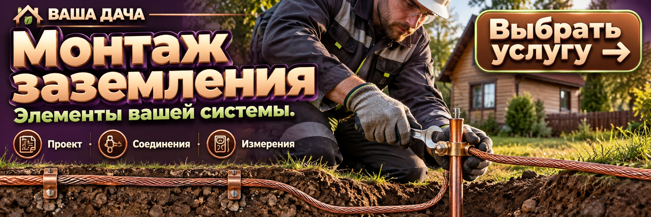 Монтаж заземления