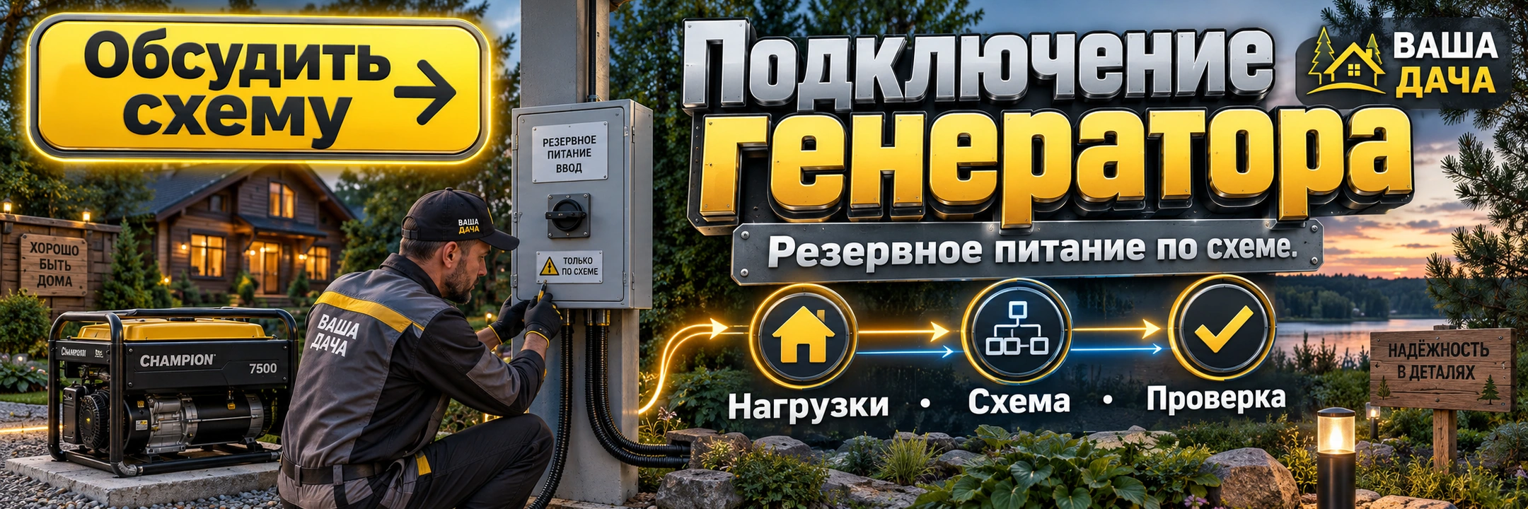 Подключение генератора