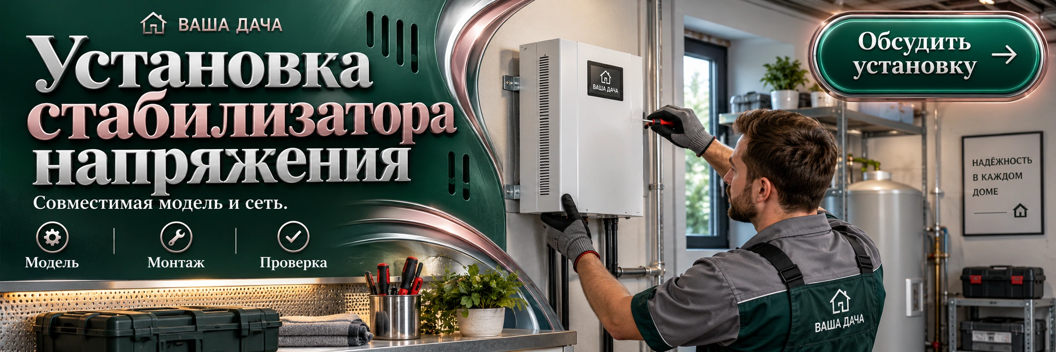 Установка стабилизатора напряжения