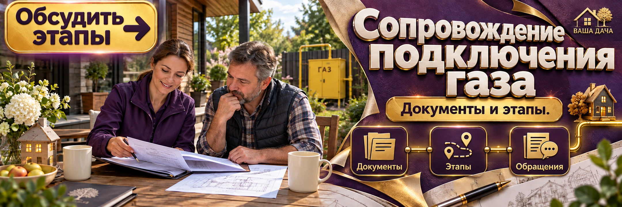 Сопровождение подключения газа