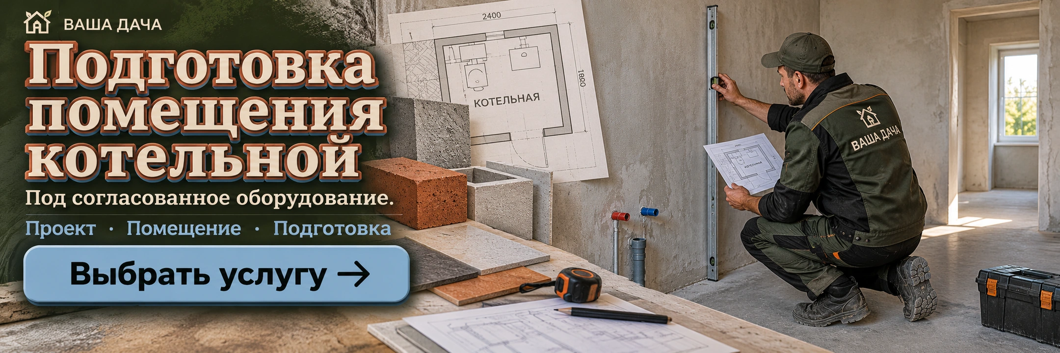 Подготовка помещения котельной