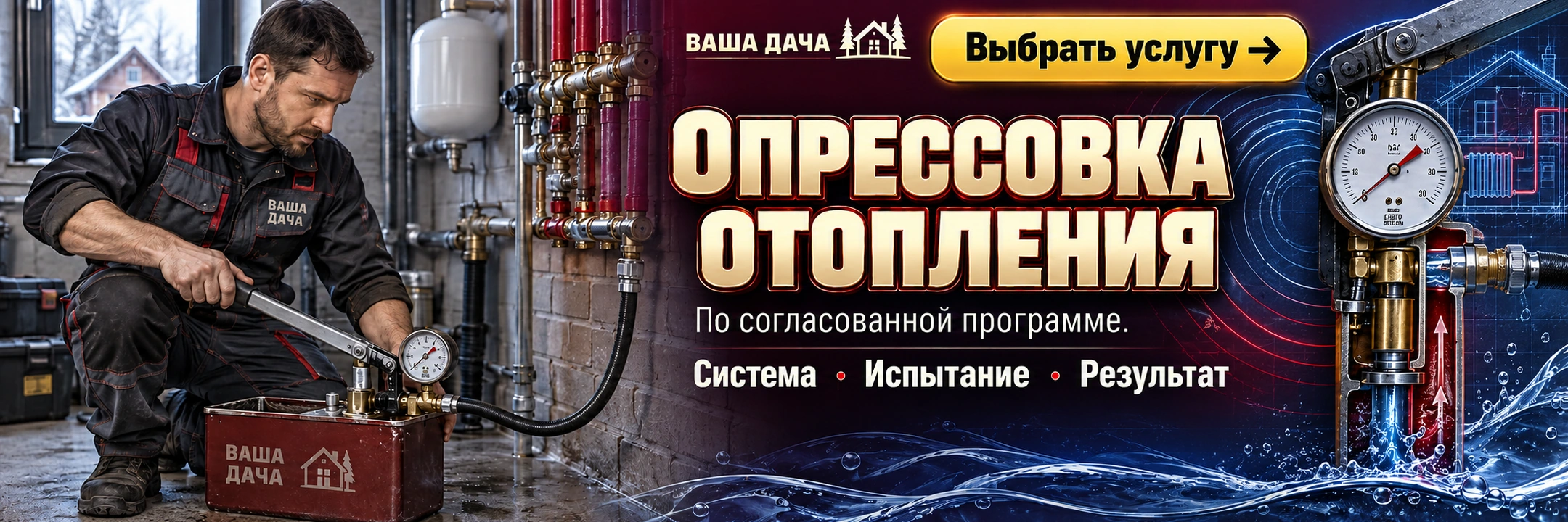 Опрессовка отопления