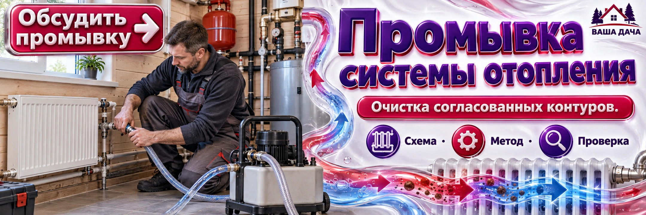 Промывка системы отопления