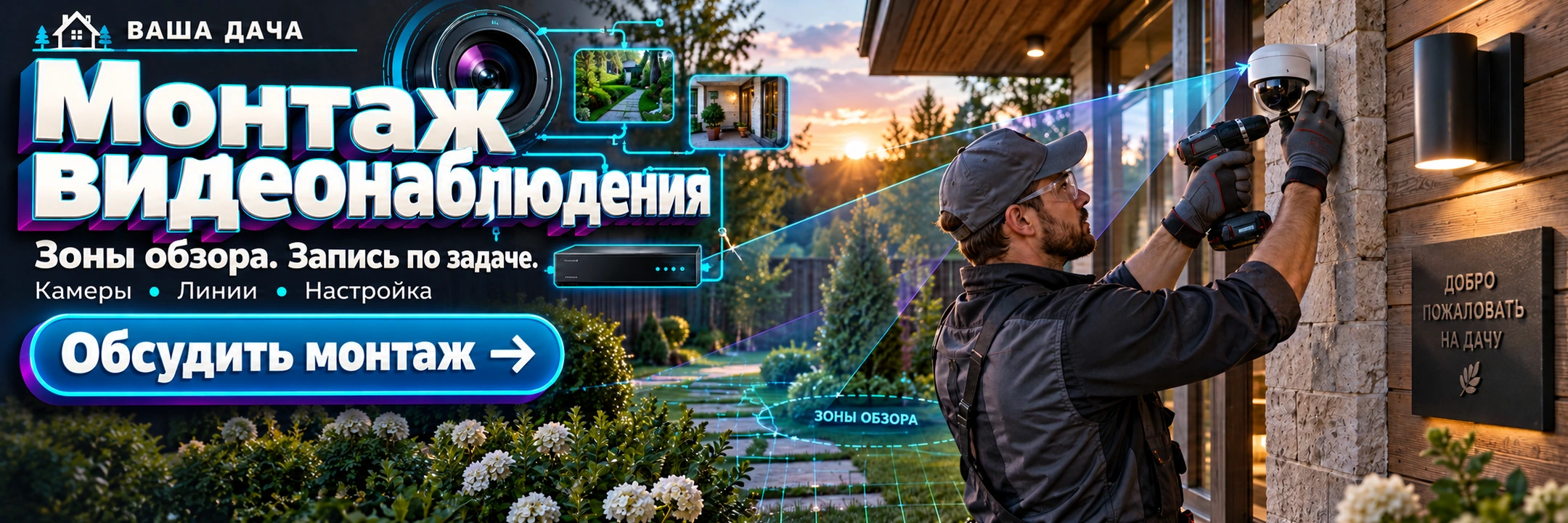 Монтаж видеонаблюдения
