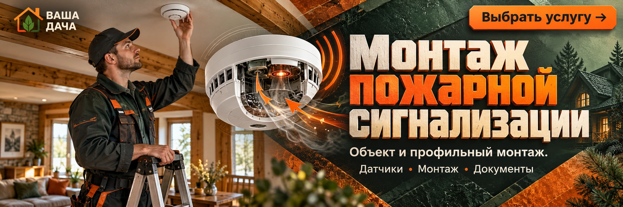 Монтаж пожарной сигнализации