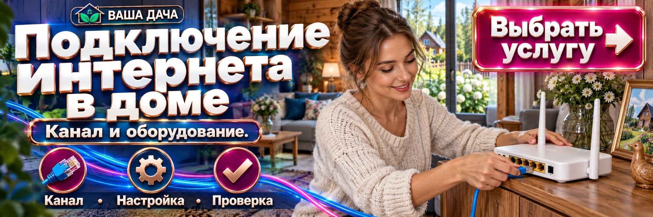Подключение интернета в доме