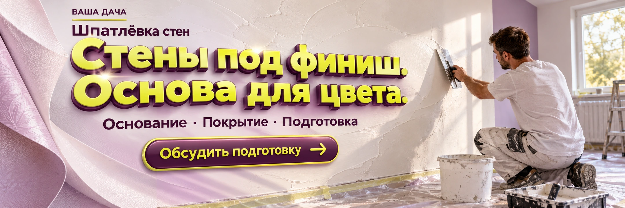 Шпатлёвка стен
