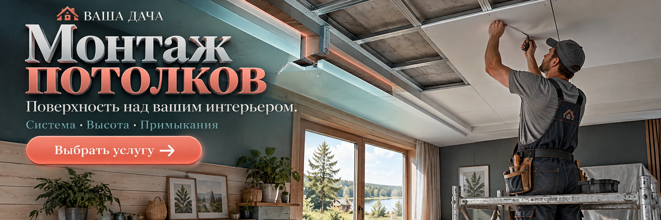 Монтаж потолков