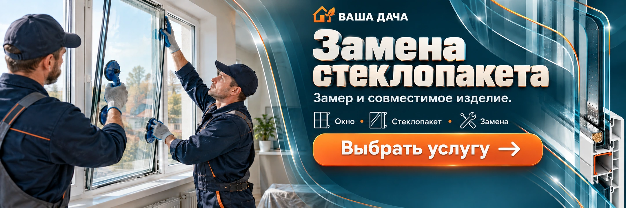 Замена стеклопакета