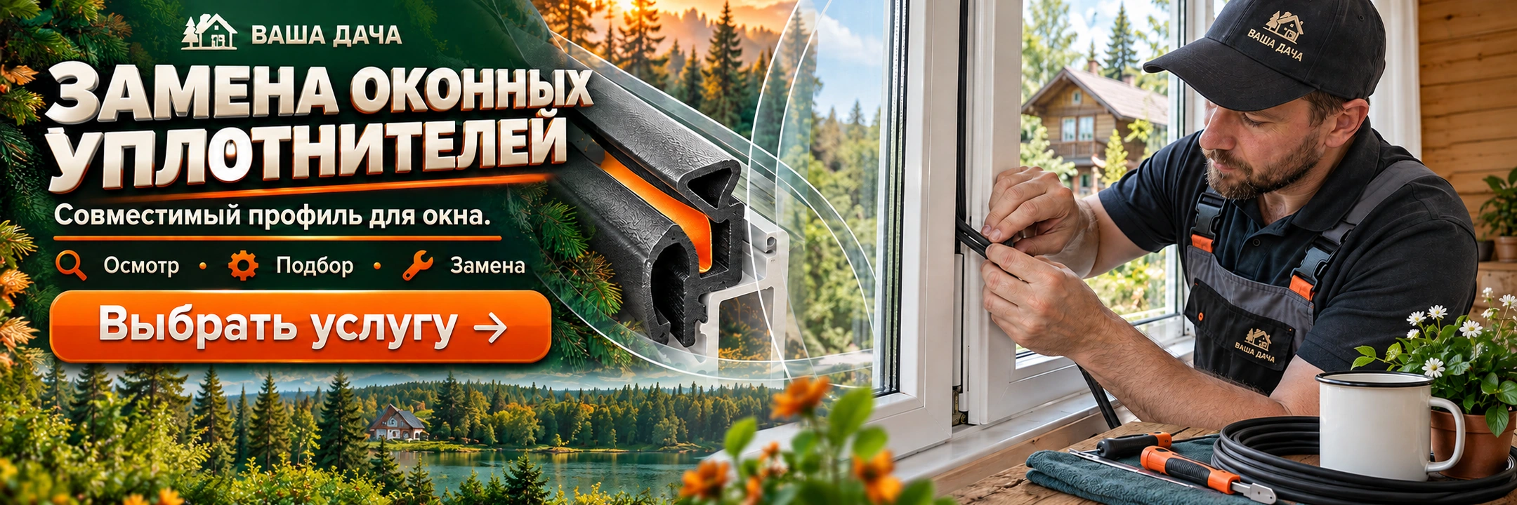 Замена оконных уплотнителей
