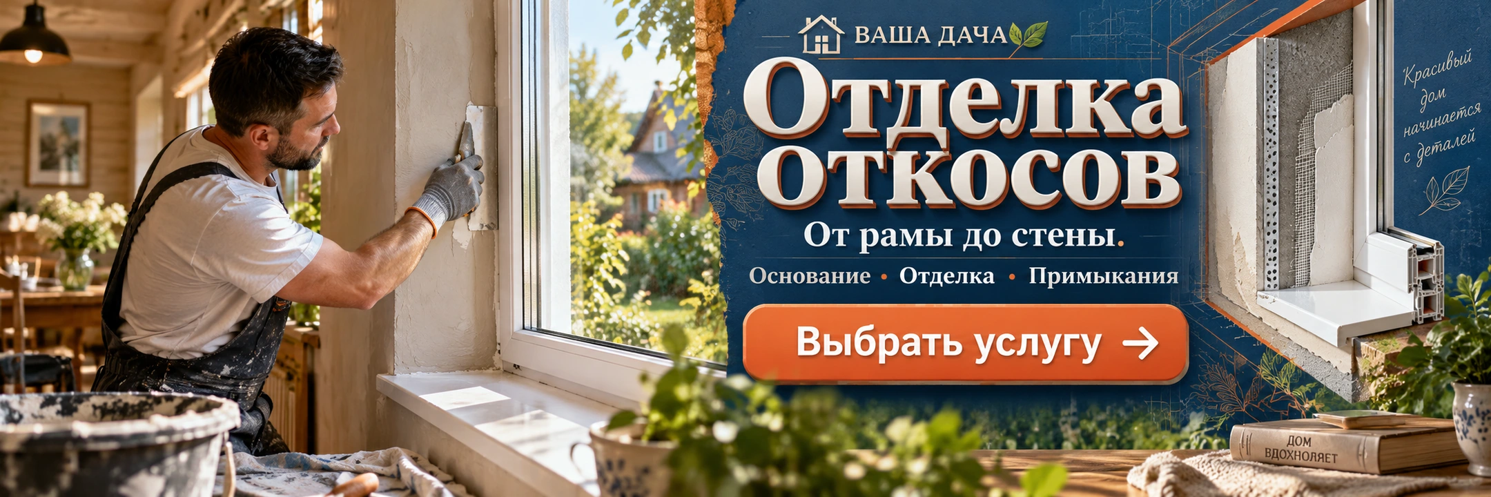 Отделка откосов