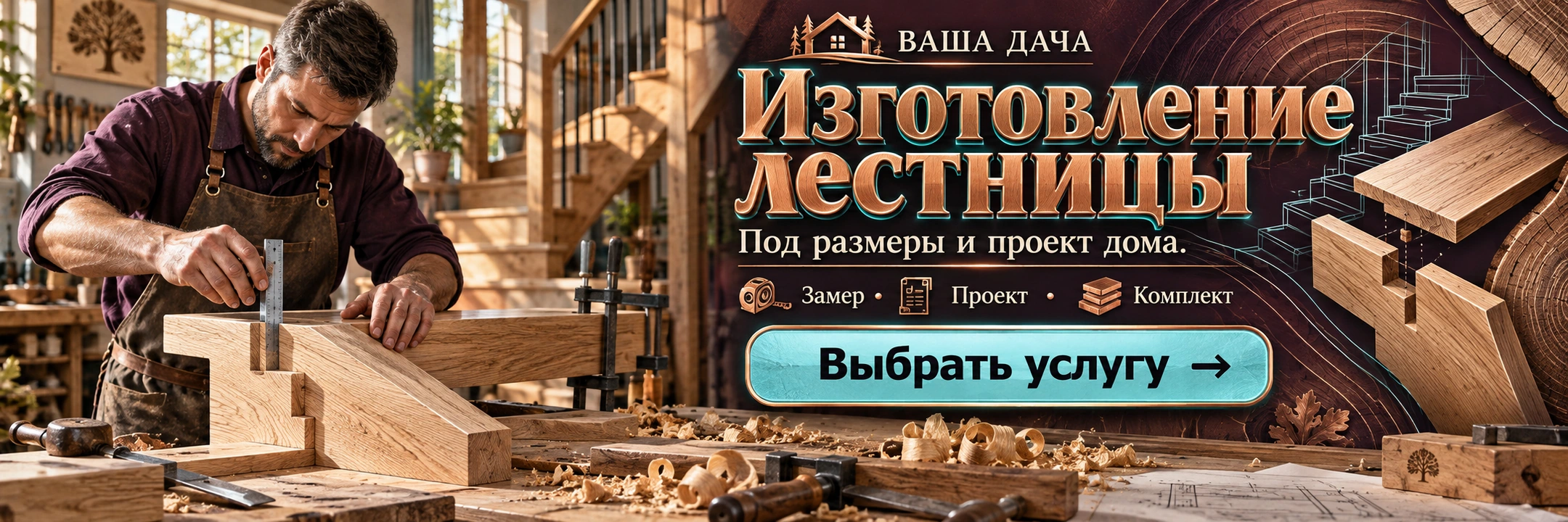 Изготовление лестницы