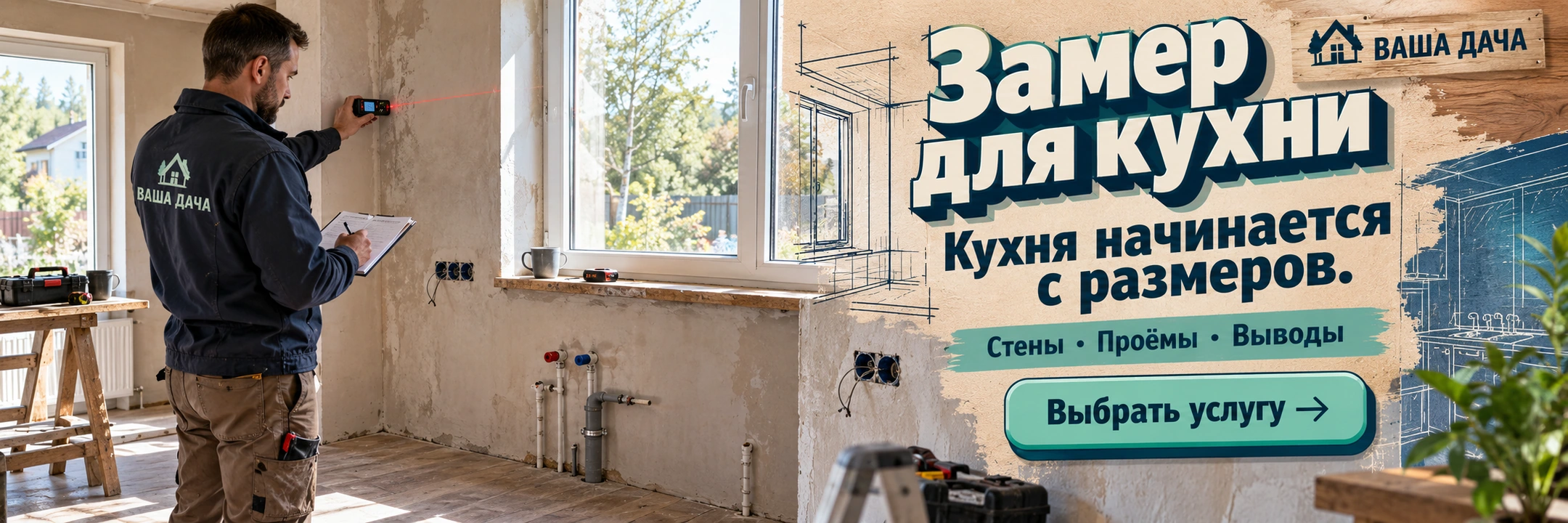 Замер для кухни