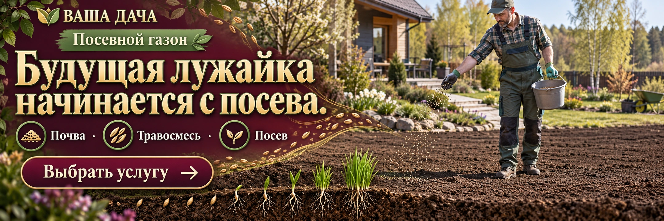 Посевной газон