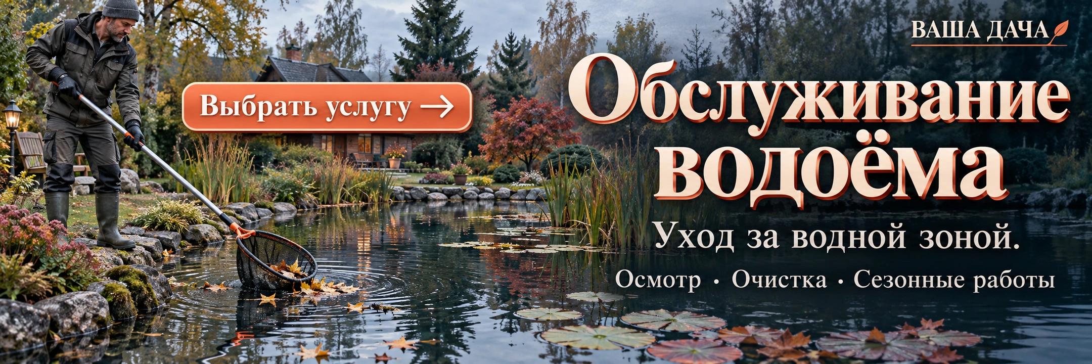 Обслуживание водоёма