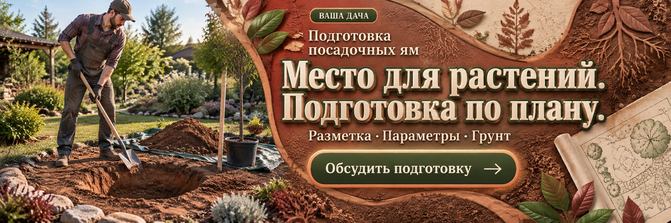 Подготовка посадочных ям