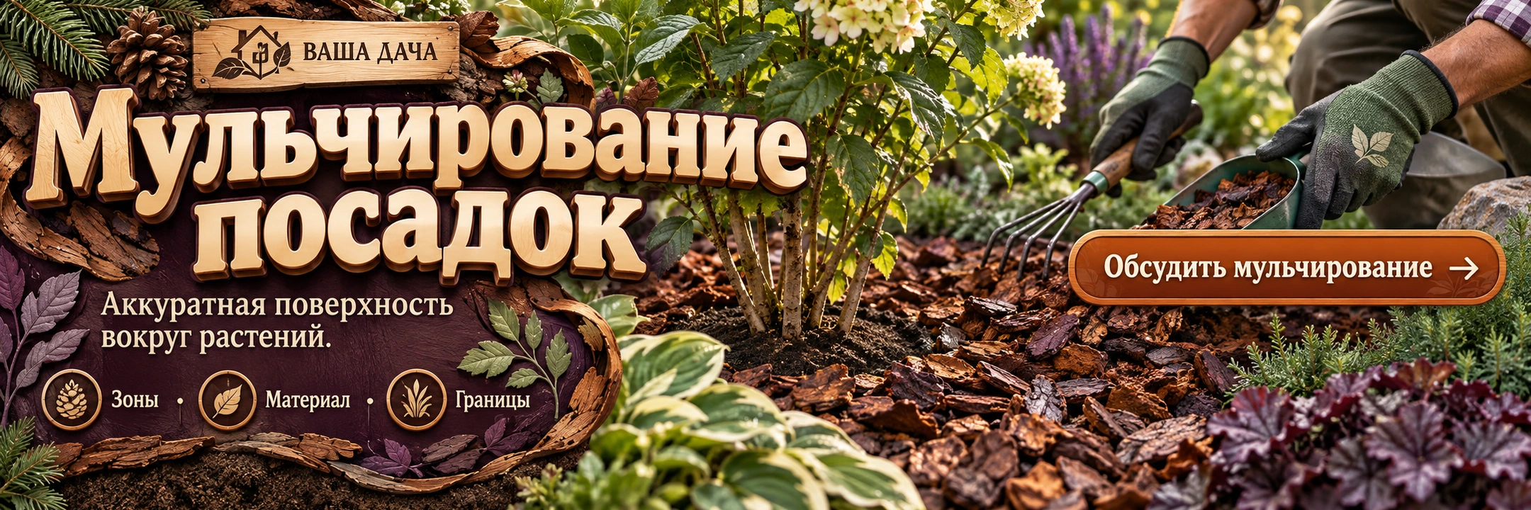 Мульчирование посадок