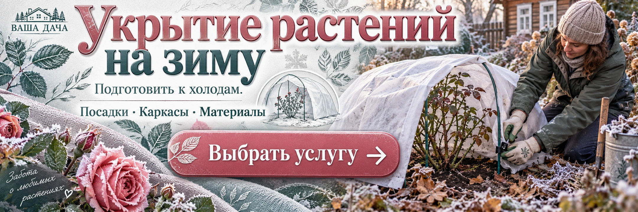 Укрытие растений на зиму