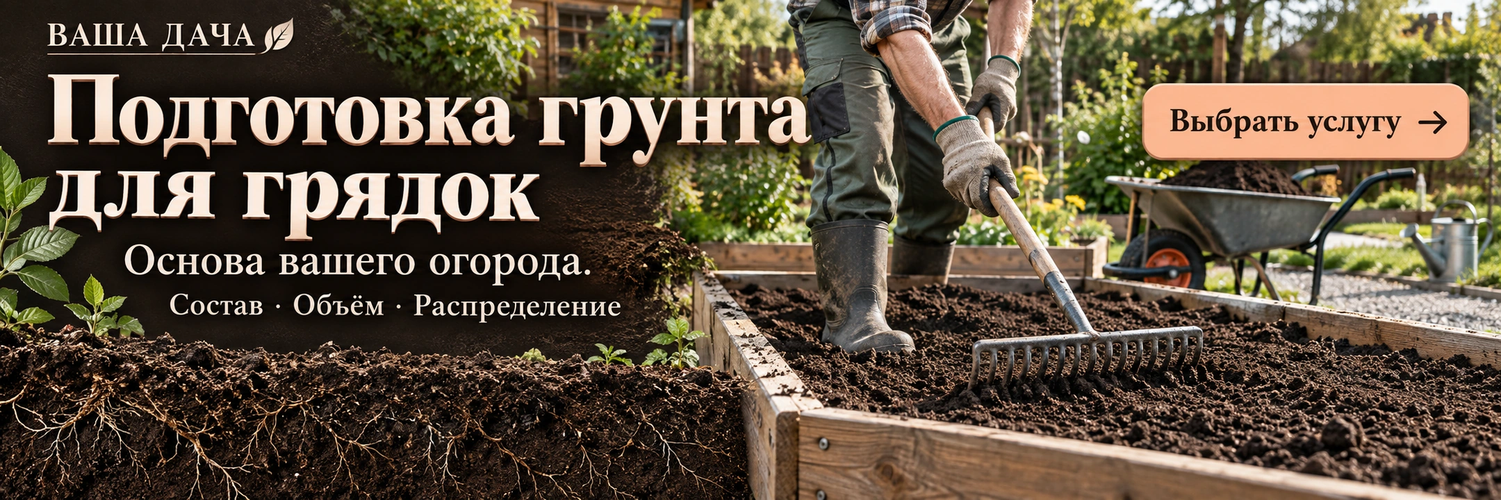 Подготовка грунта для грядок