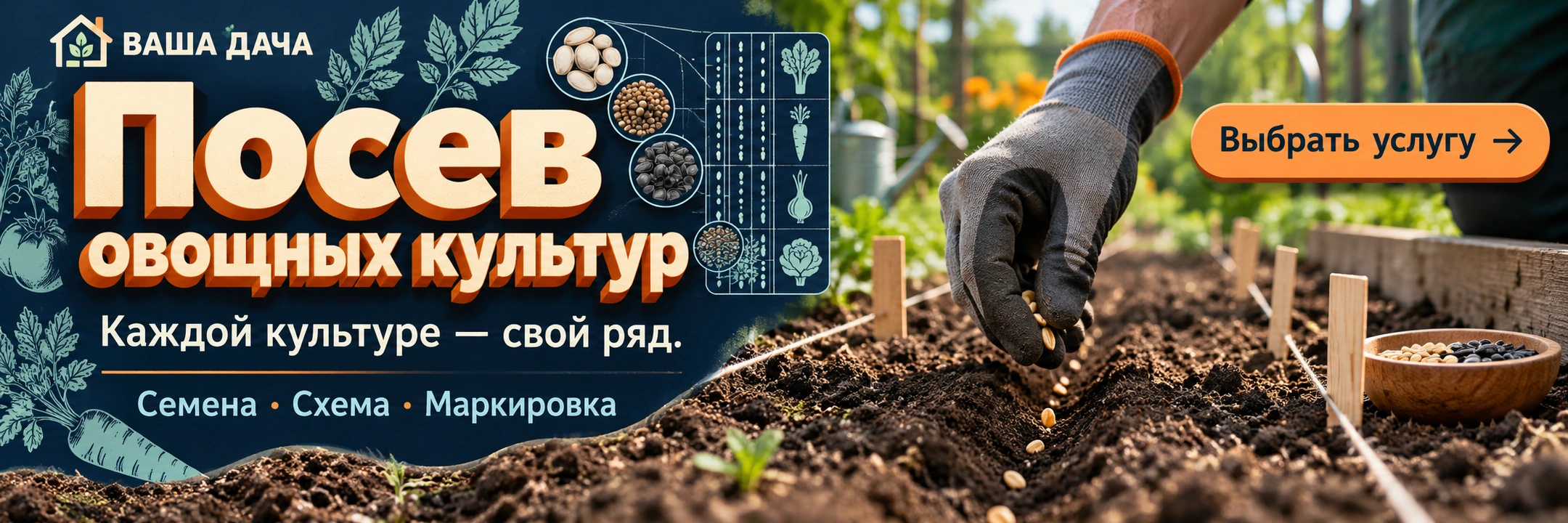 Посев овощных культур