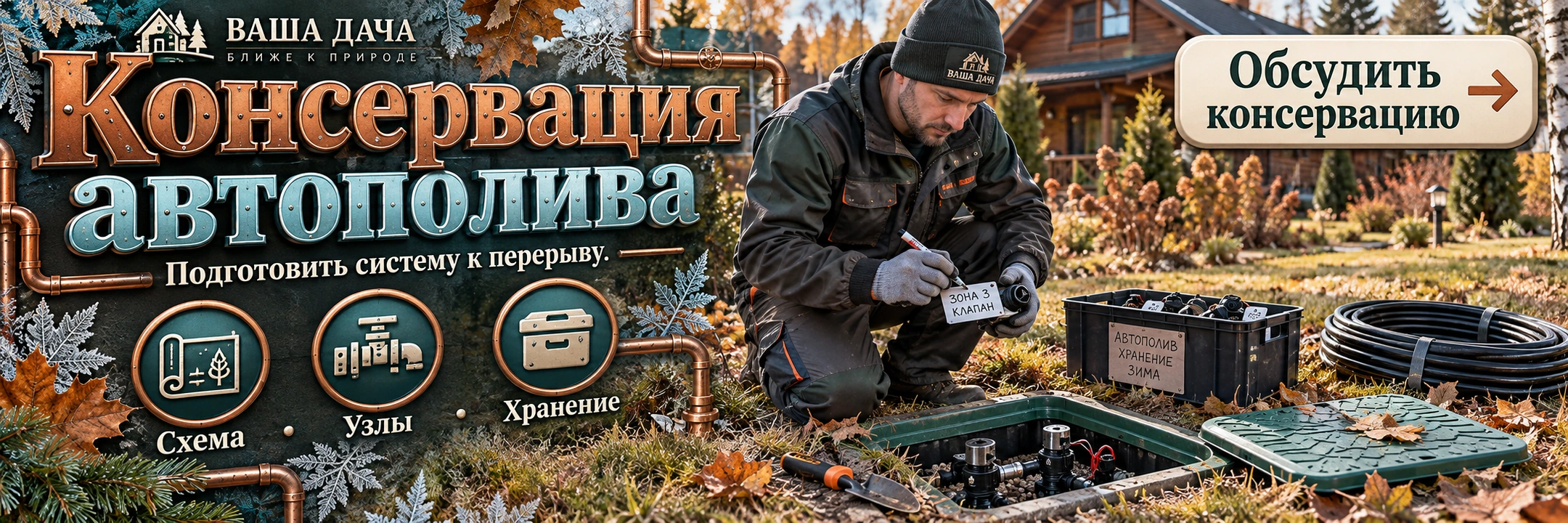 Консервация автополива