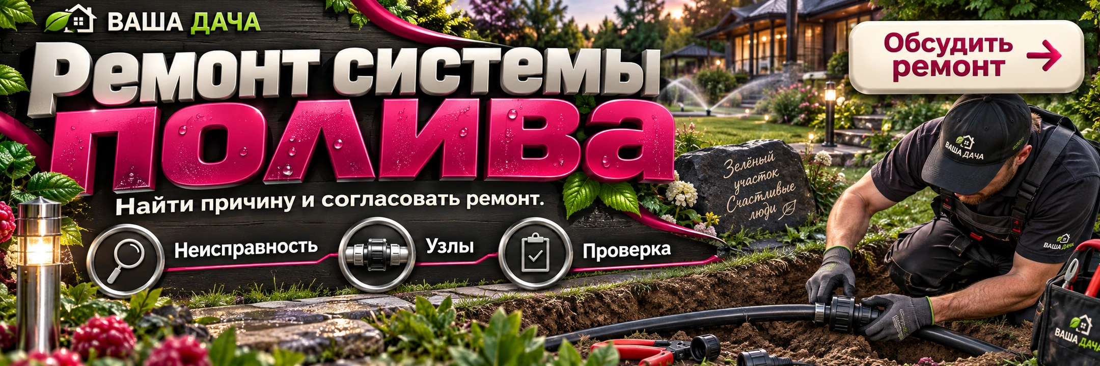 Ремонт системы полива